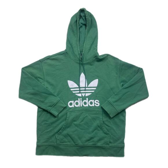 Adidas Big Logo Green Hoodie - Picture 1 of 6
